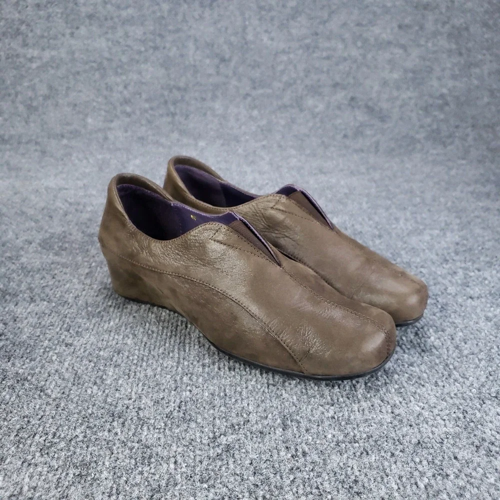 Vaneli Marka Tartufo Planet‎ Shoes Womens Size 8M Brown Wedge Slip On Comfort